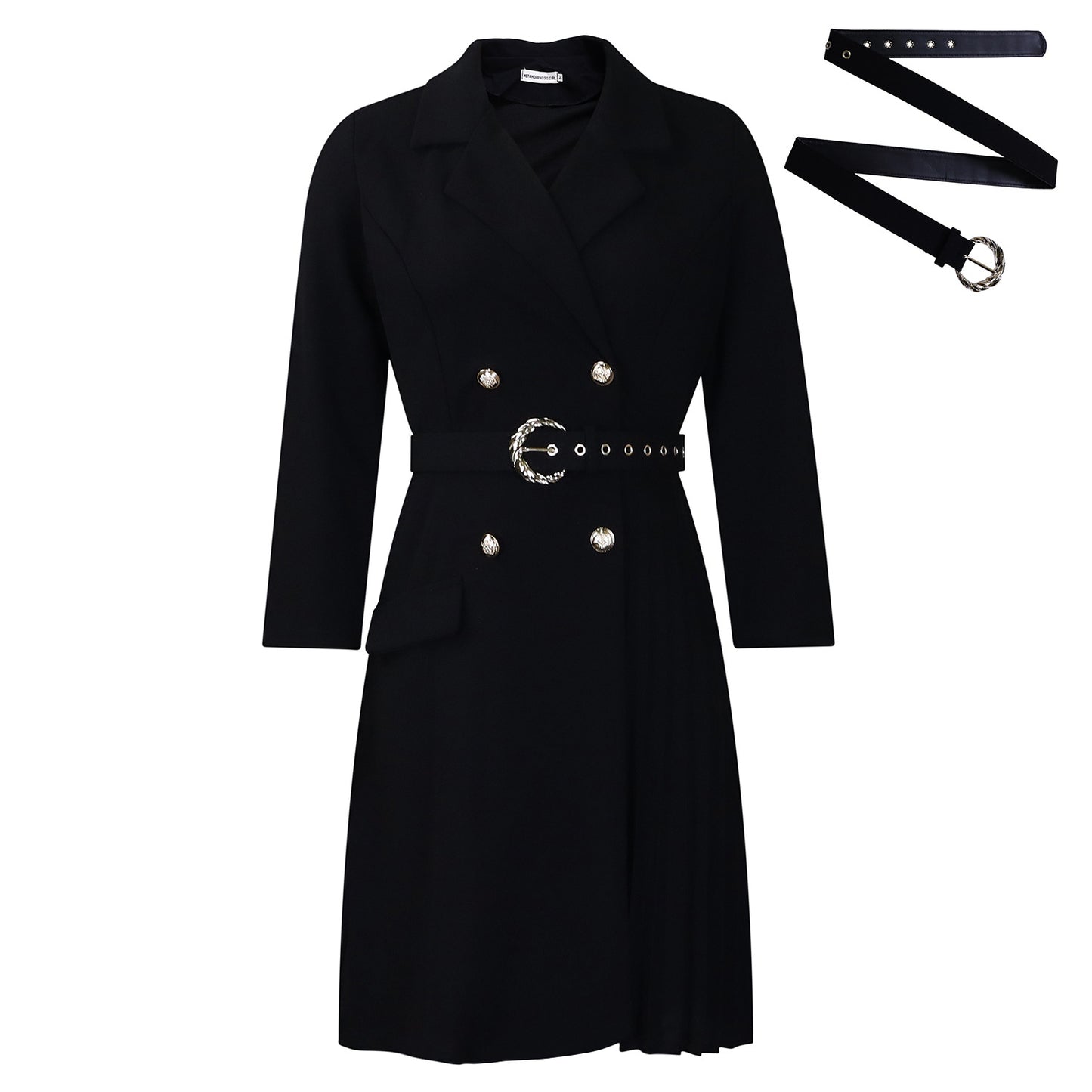High Waist Fashion Tight Pleated Stitching Suits