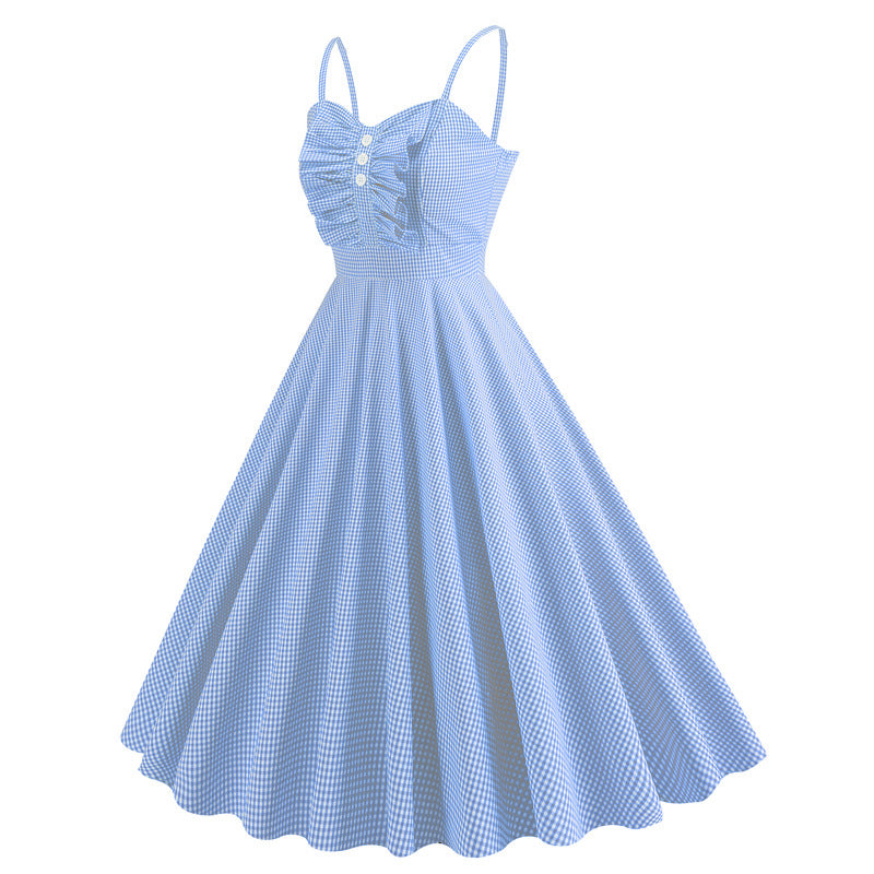 Princess Style Ruffled Vacation Spaghetti Straps Dresses