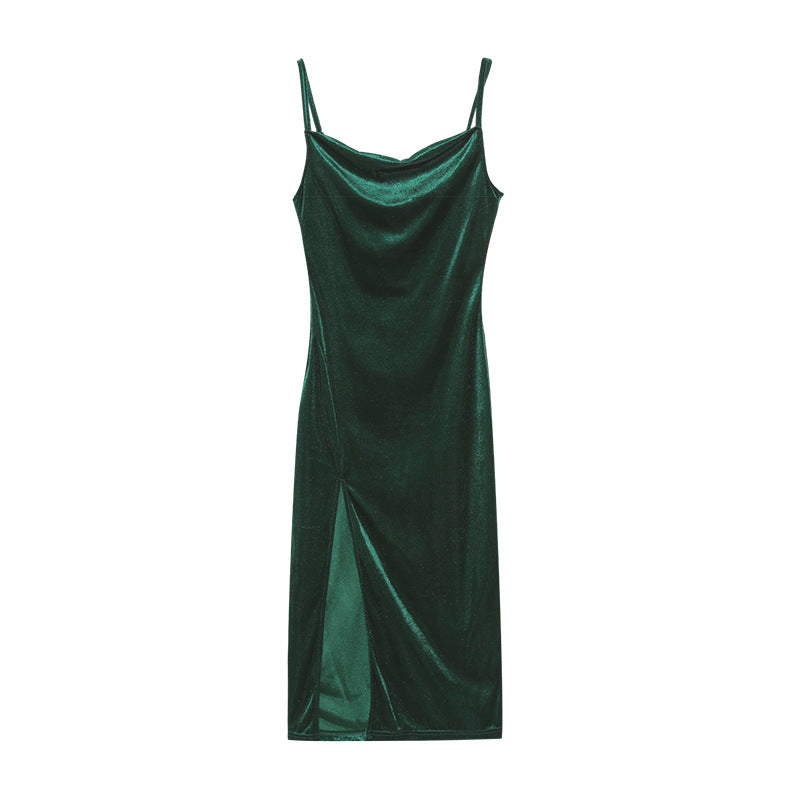 Women's Fashion Sexy Slim Fit Slit Sling Dresses