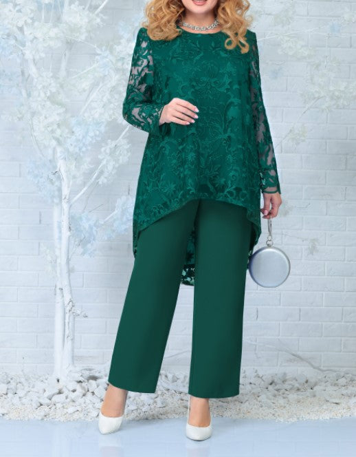 Women's Dress Lace Embroidery Two-piece Cocktail Dresses