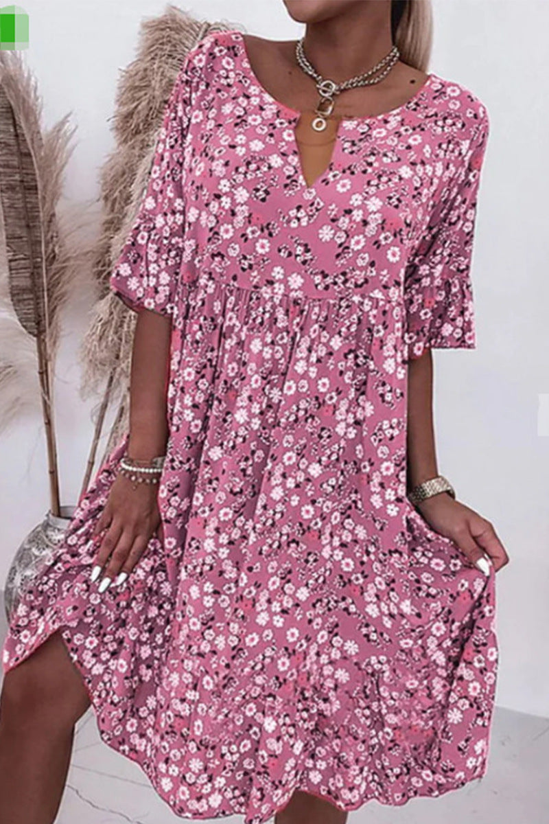 Charming Summer Fashion Flower Printed Dress Dresses