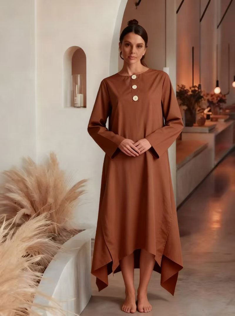 Women's Solid Color Long Sleeve Loose Thin Plus Size