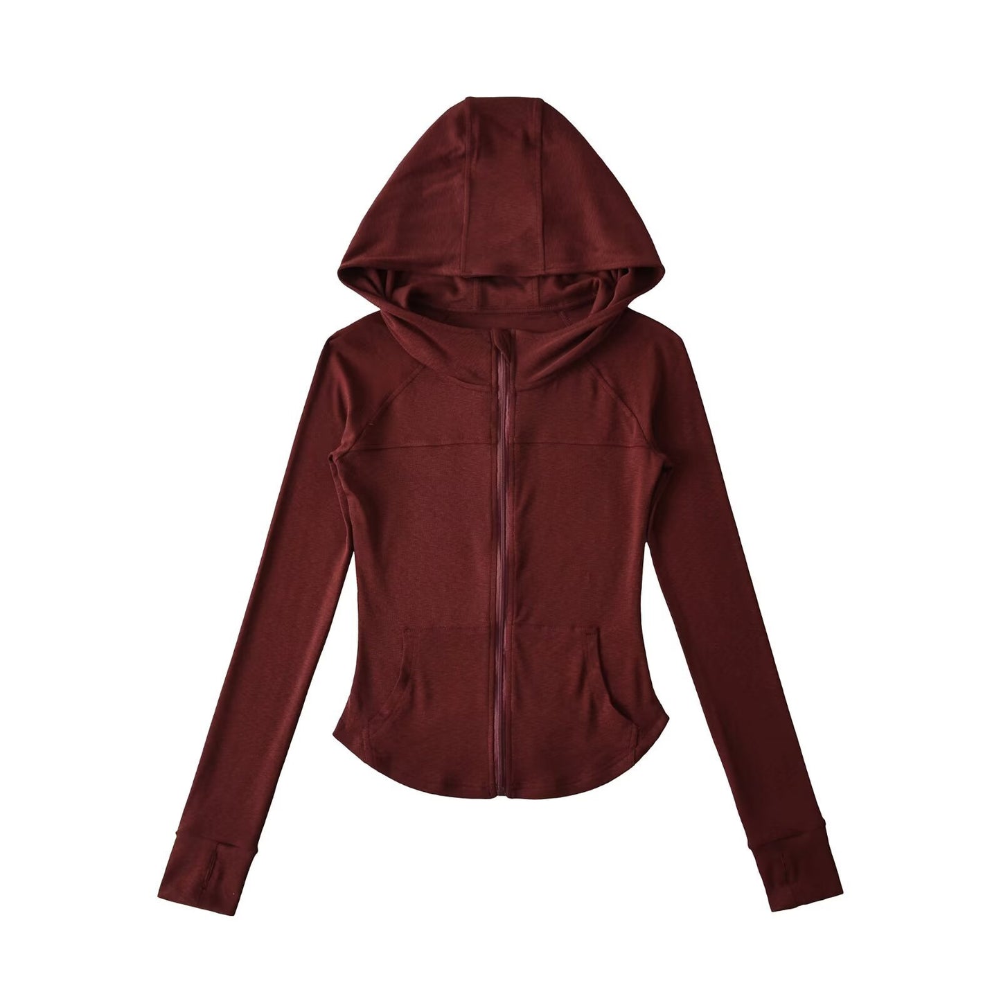 Women's Autumn Hot Waist Slim Fit Hooded Pure Sweaters