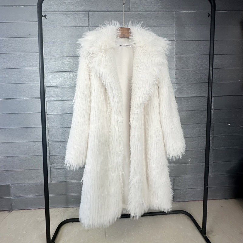 Women's Beautiful Mid-length Faux Winter Imitation Coats