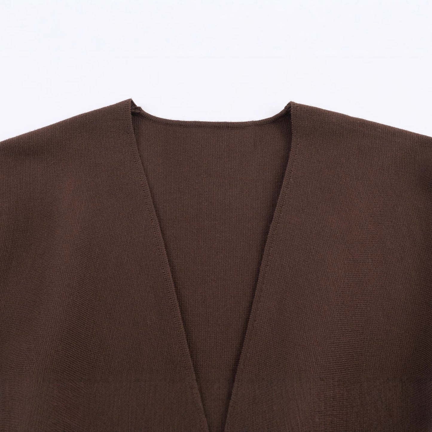 Fashion Round Neck With Belt Knitted Knitwear