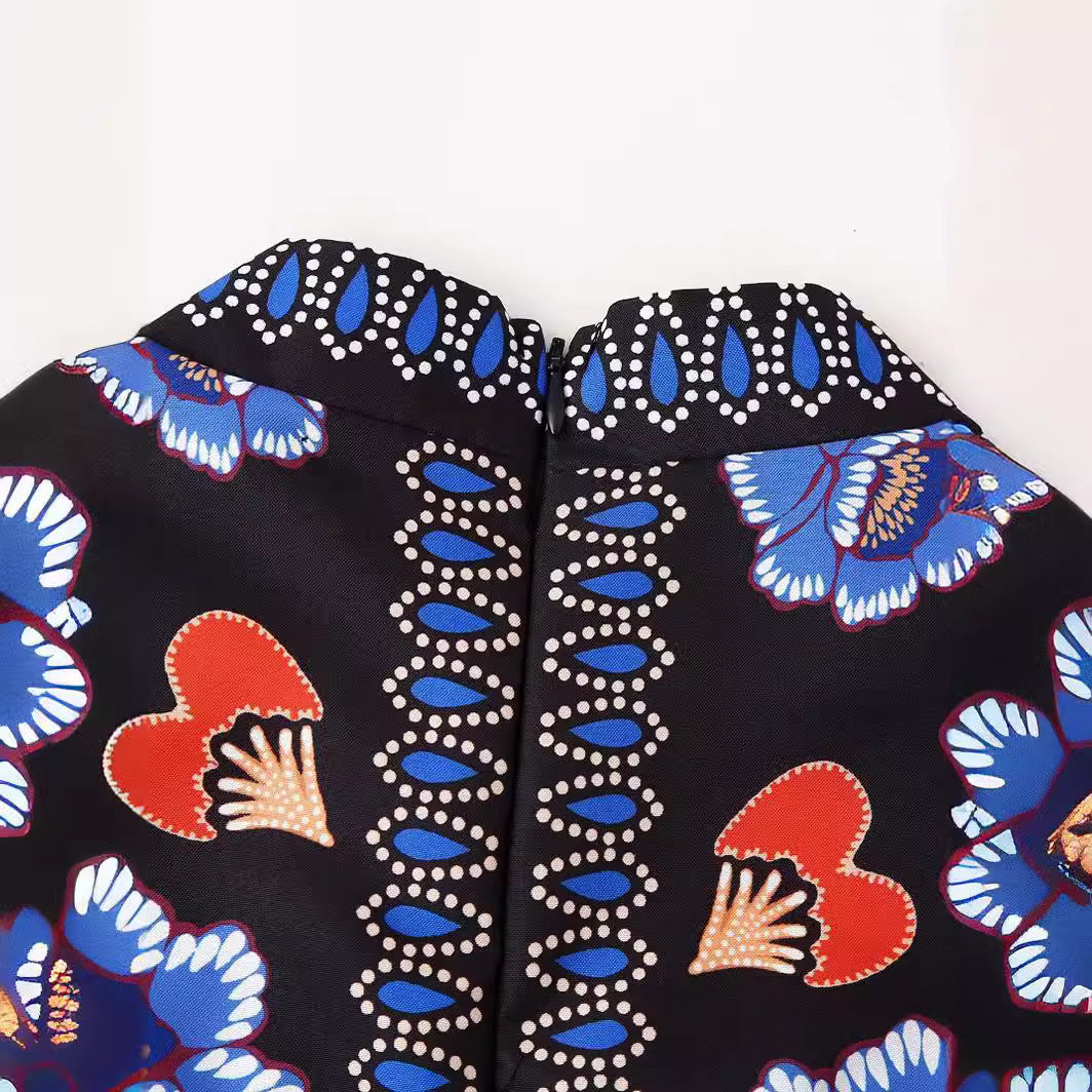 Women's Summer Round Neck Long Sleeve Mid-length Dresses