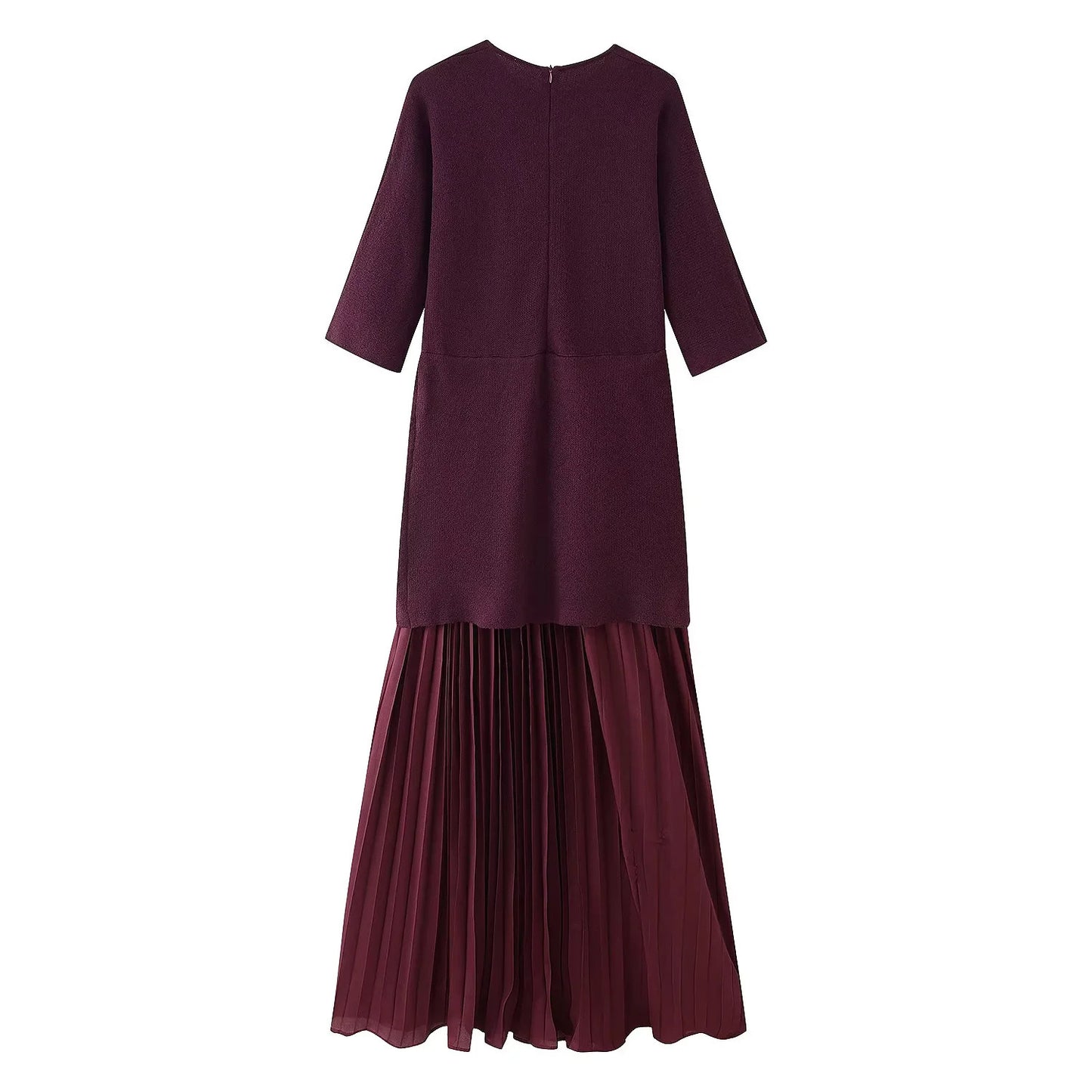 Women's Graceful Fashionable Chiffon Stitching Hem Sleeve Dresses