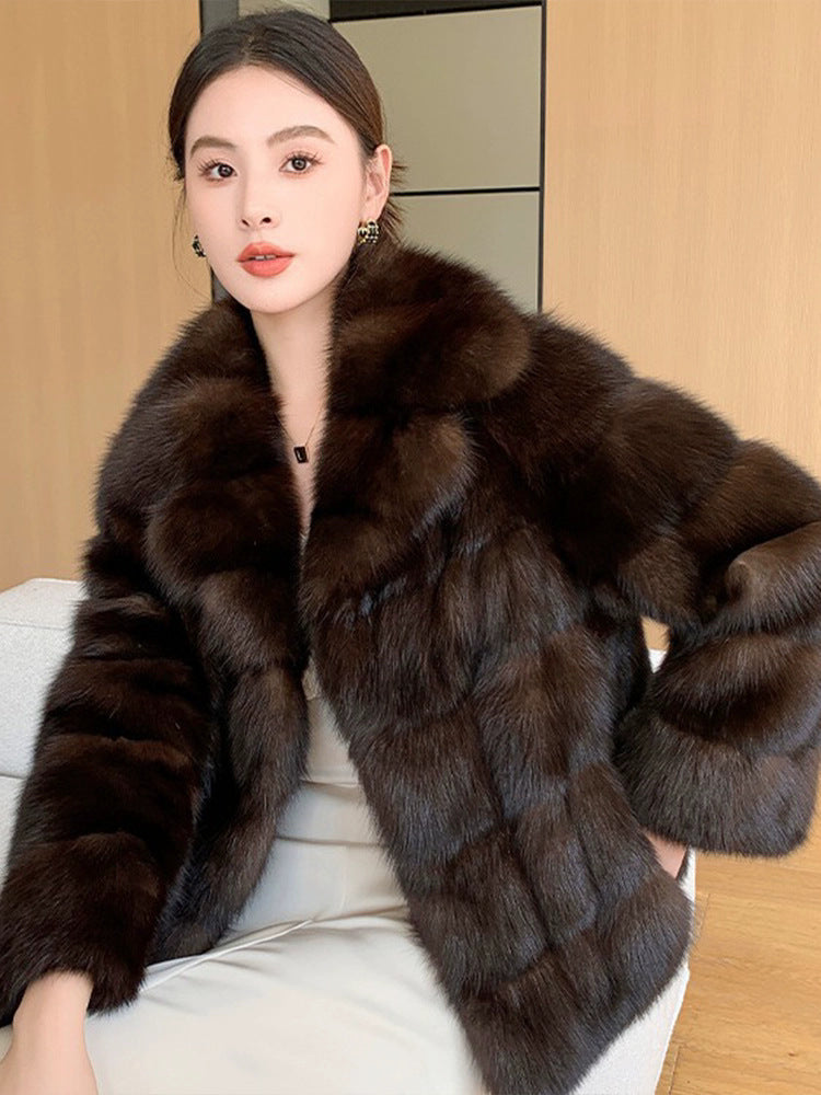 High-grade Mink Fur Texture Thickened Warm Coats