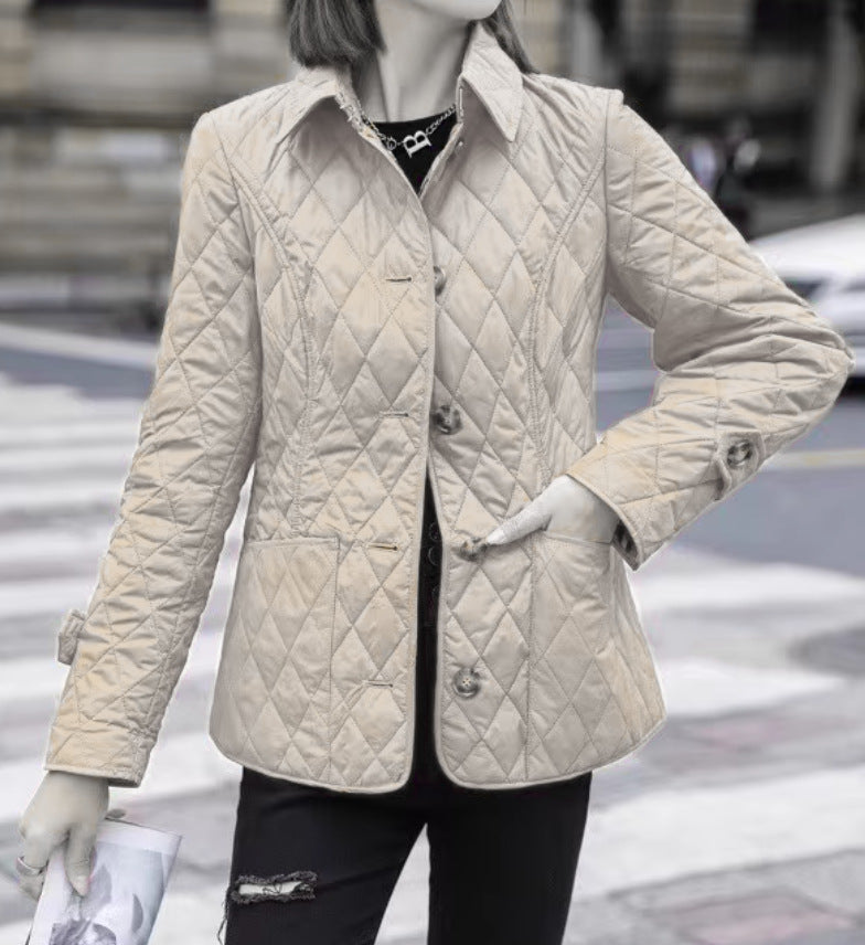 Women's Popular Lapel Single Breasted Thermal Spinning Coats