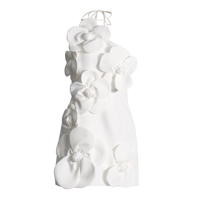 Women's Sexy High-grade Flower Splicing Spring Sling Dresses