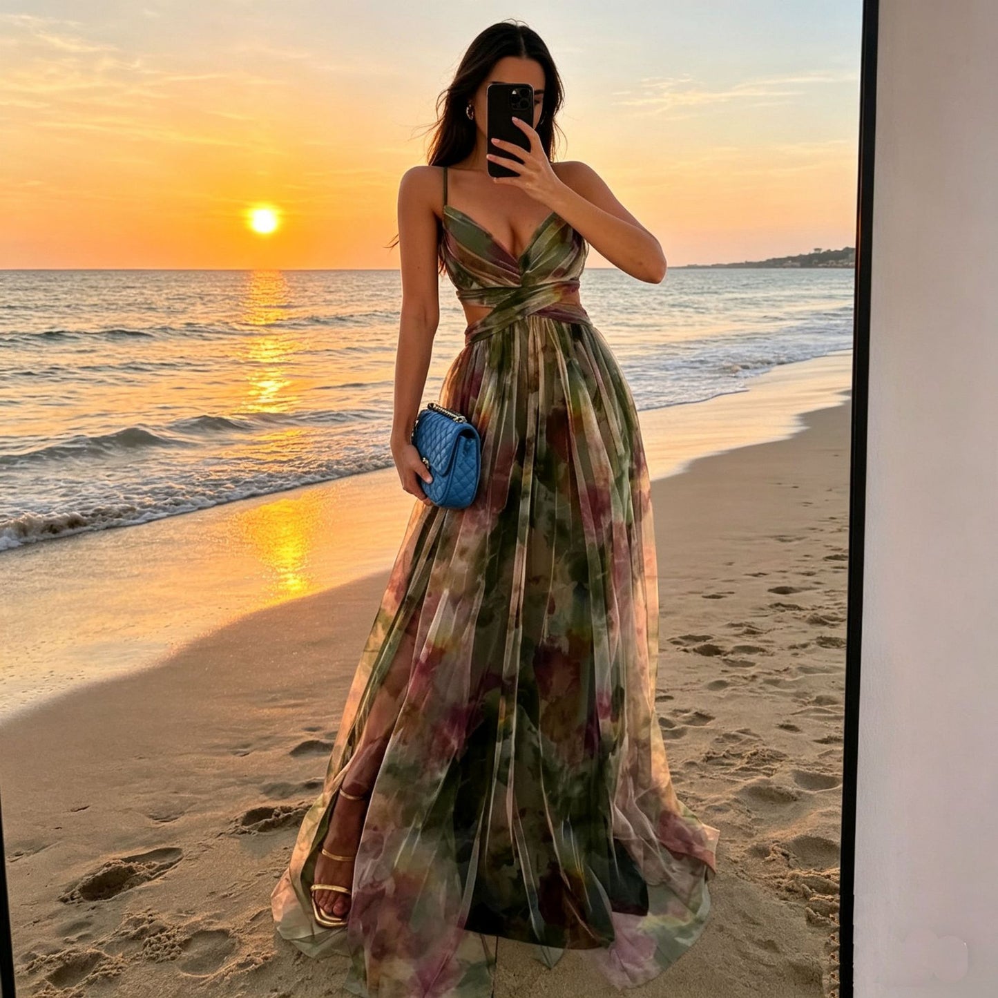 Cool Classy Women's Sexy Long Mesh Dress
