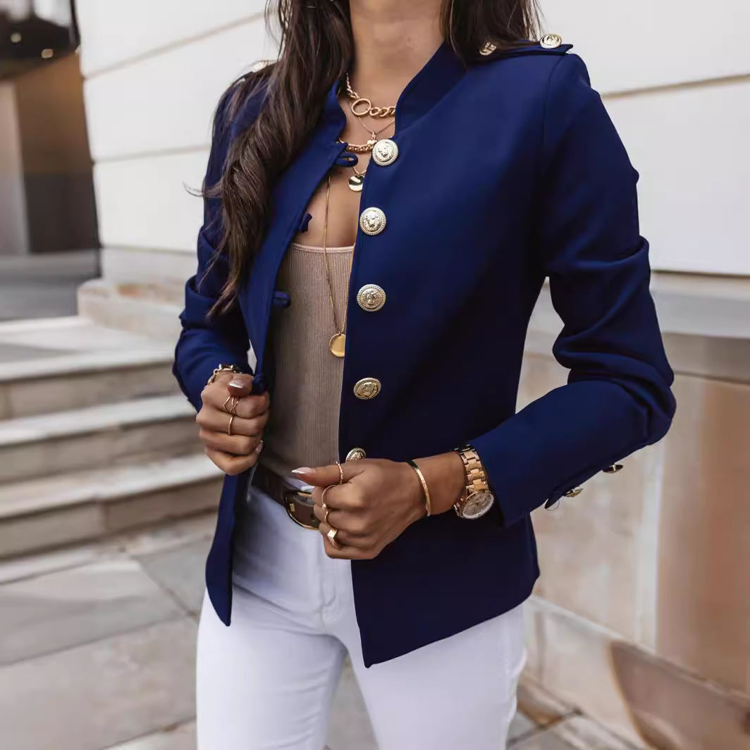 Classy Slouchy Long Sleeve Breasted Small Blazers