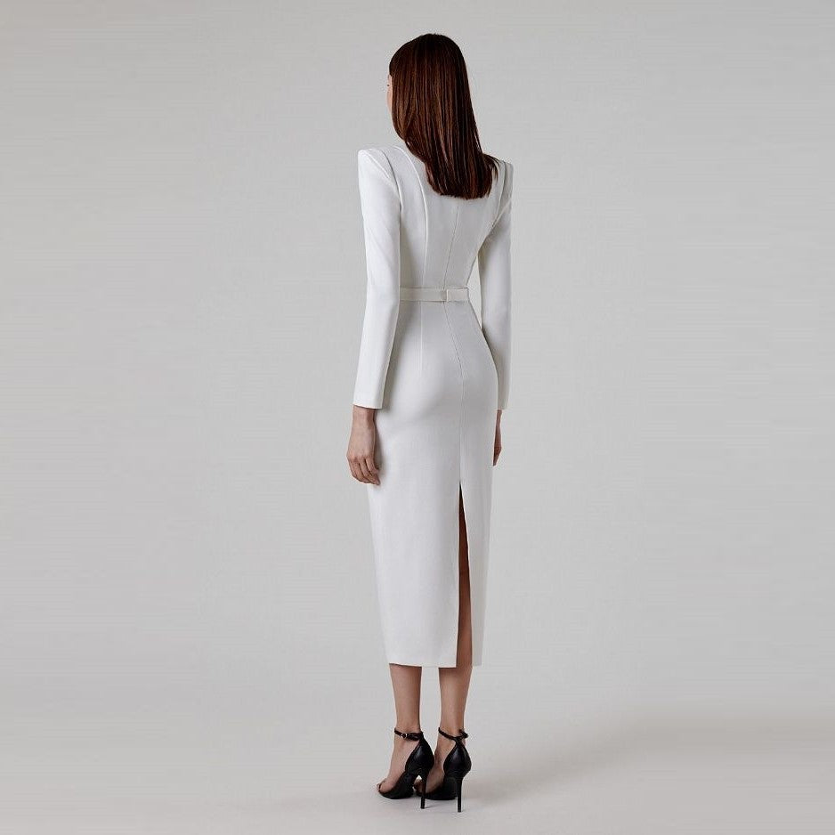 Women's Style Dress Square Collar Horn Shoulder Dresses