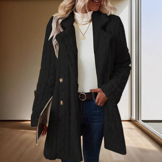 Women's Plush Comfort Casual Warm Collar Double Coats