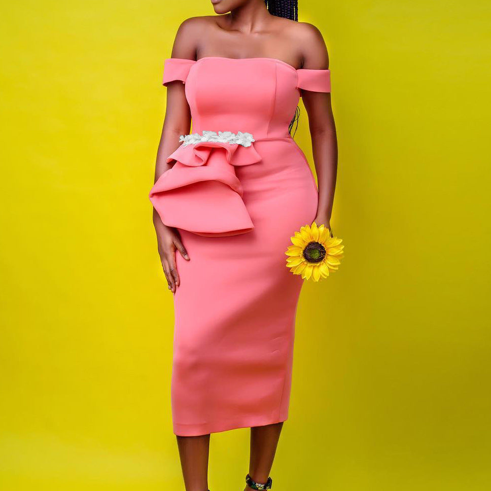 Trendy Banquet Summer Elegant Sexy Bandeau Dress