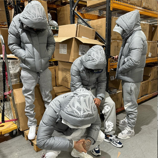 Women's & Men's Fashionable Winter Letter Printing Street Hip Coats