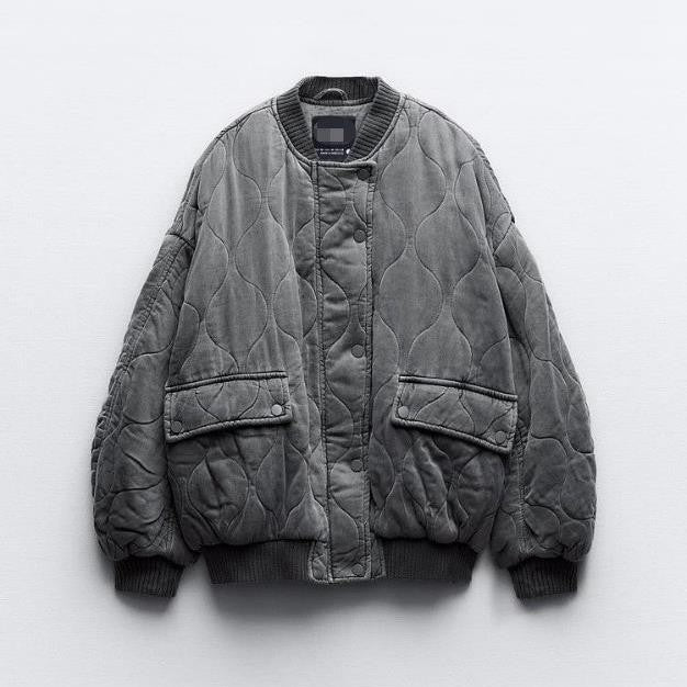 Women's Innovative Casual Wadded Loose Bomber Jackets