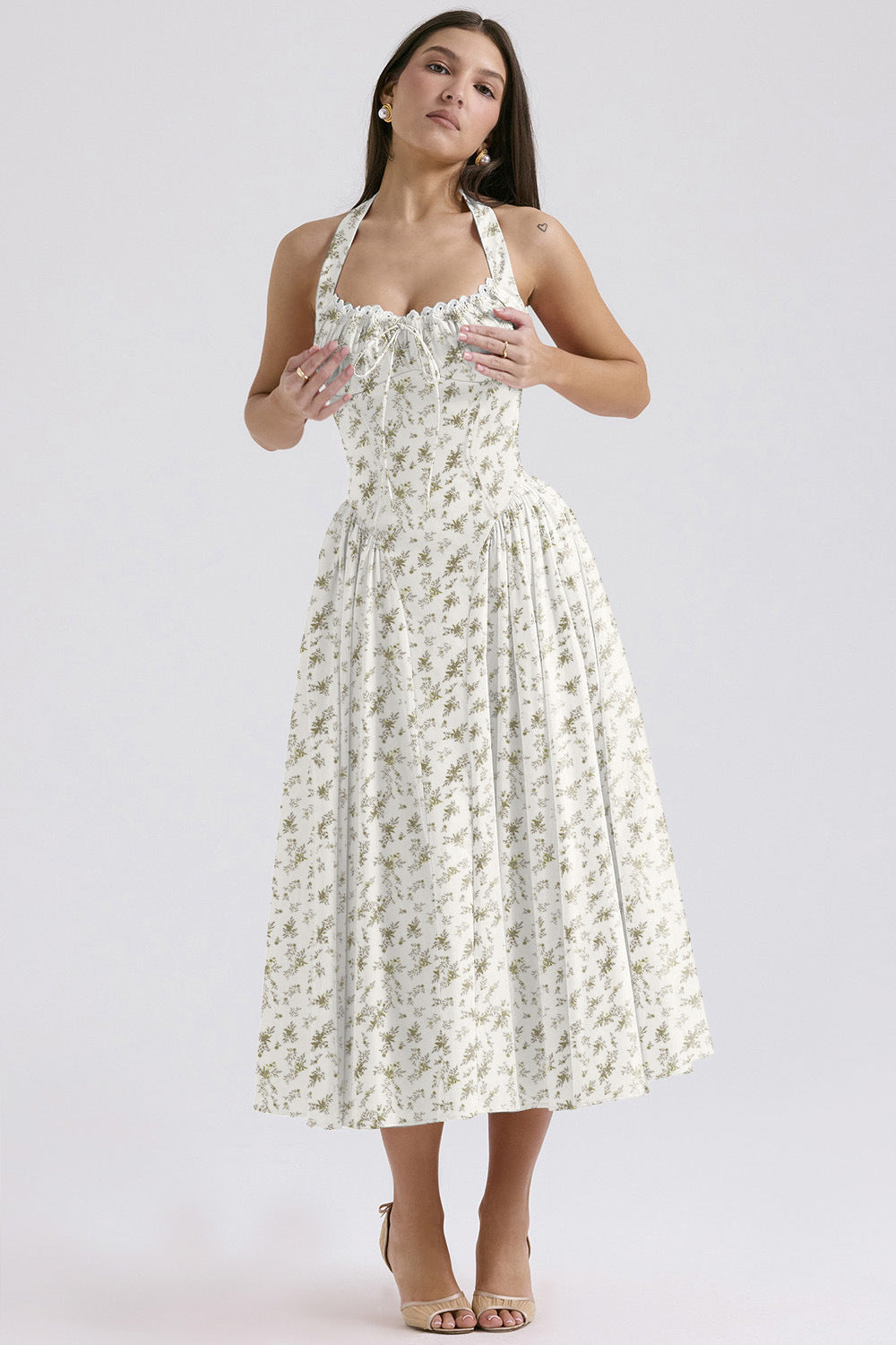 Summer Suspender Dress Fashionable Printed Halter Dresses