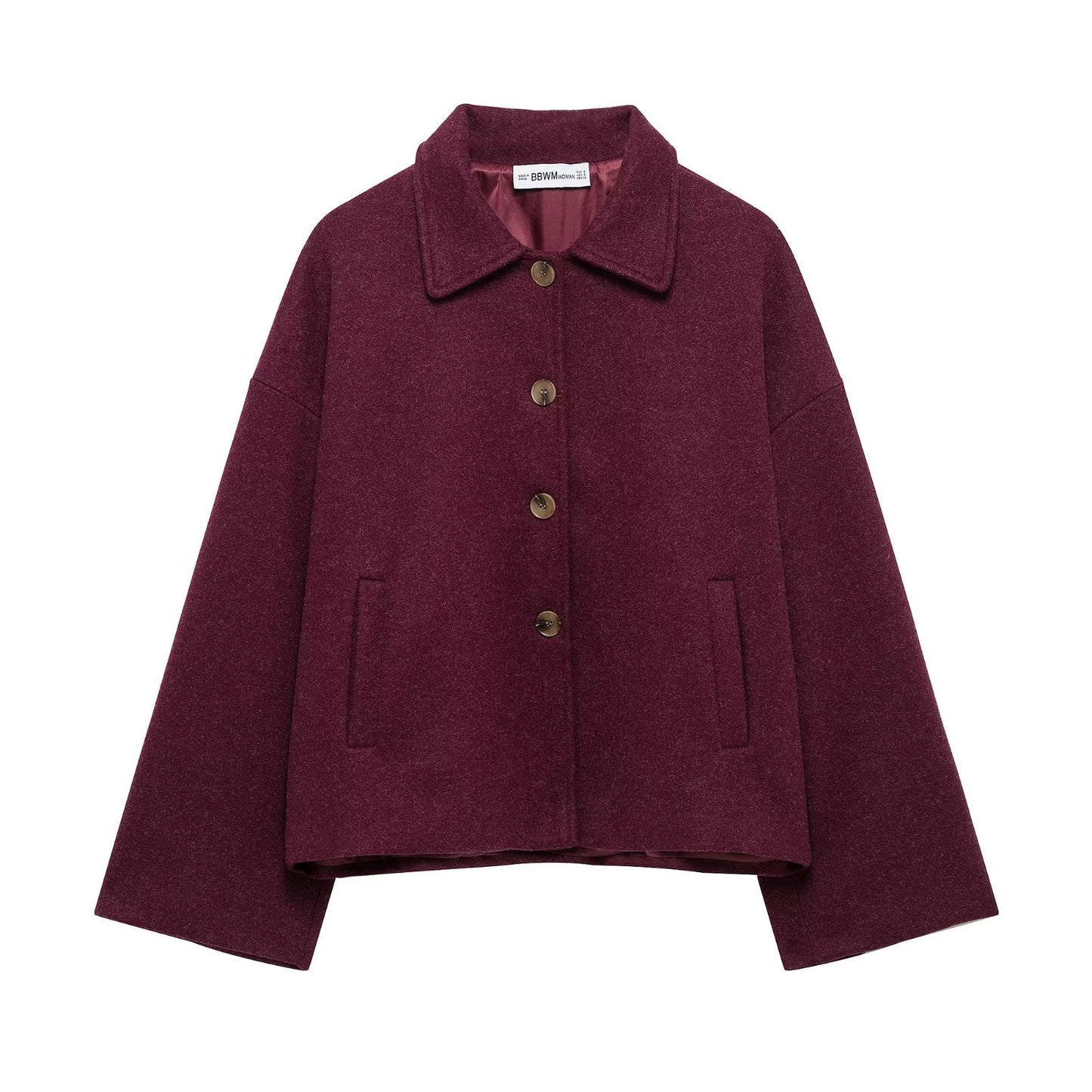 Women's Street Fashion Urban Casual Simple Woolen Coats