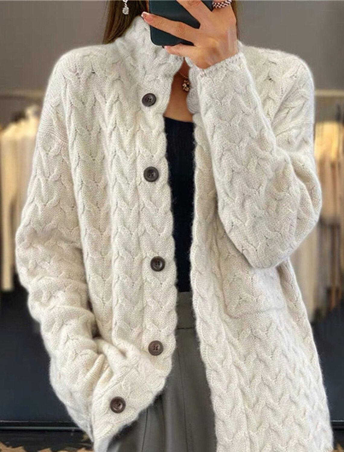 Women's Pure Bottoming Twist Knit Korean Style Sweaters