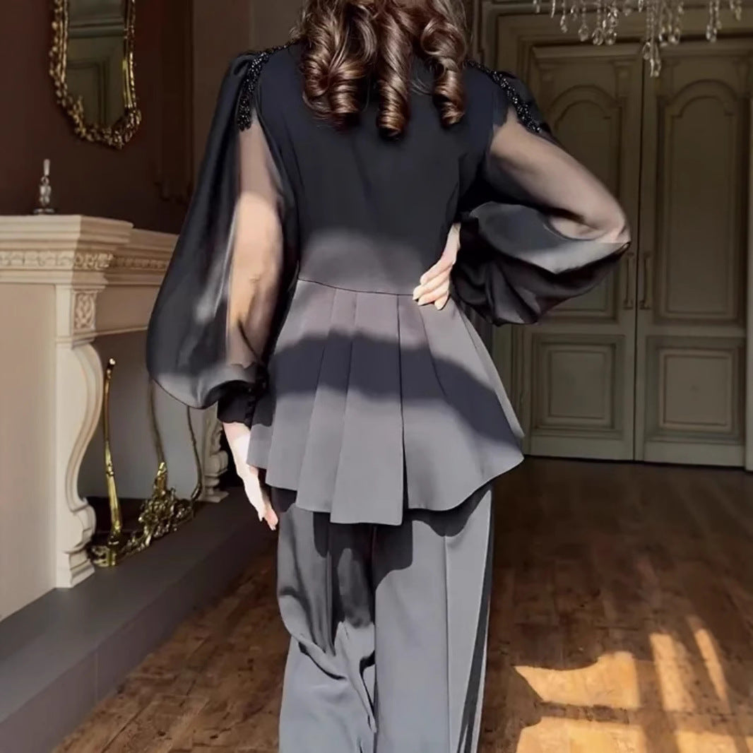 Creative Durable Temperament Sexy Rhinestone Two-piece Jumpsuits