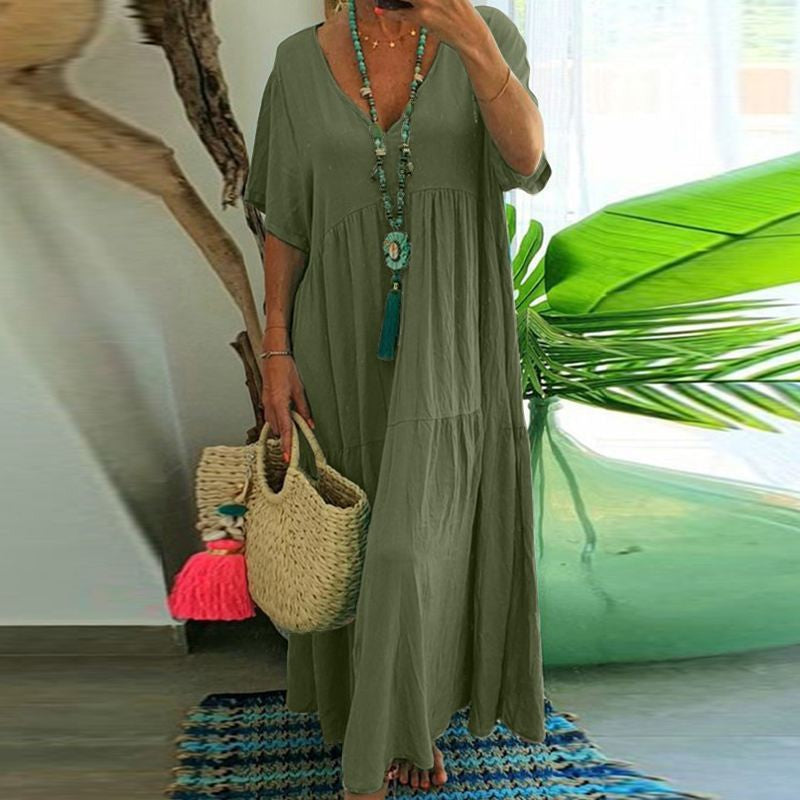 Classy New Irregular Long Large Hem Dress