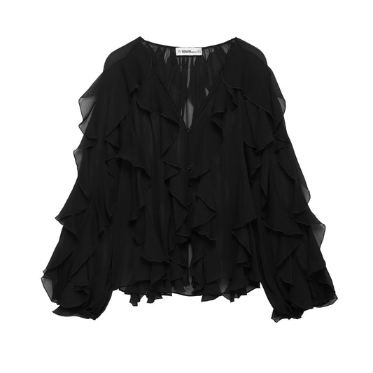 Women's Spring Street Fashion Personality Laminated Decoration Clothing