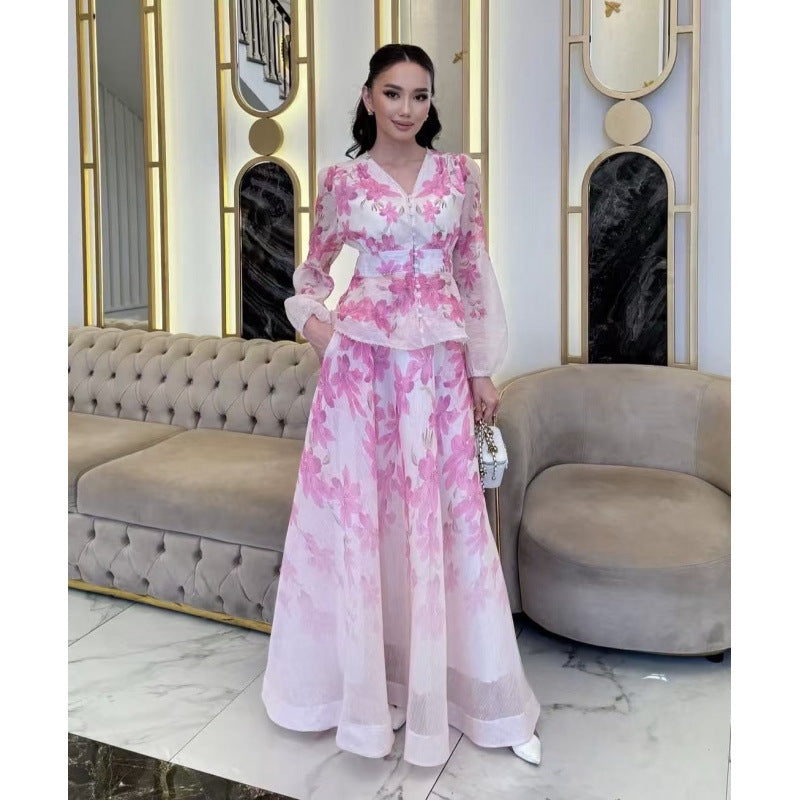 Women's Positioning Beaded High Waist Big Swing Coats