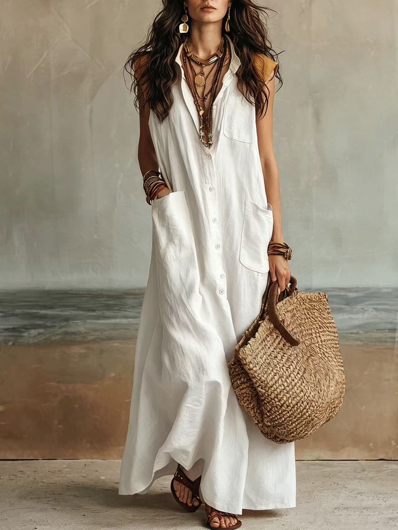 Summer Elegant Graceful Bohemian Vacation Loose Dress