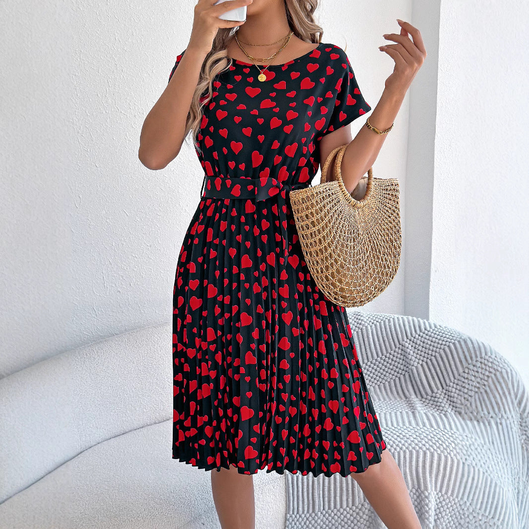 Women's Valentine's Day Gift Casual Contrast Color Love Sleeve Clothing