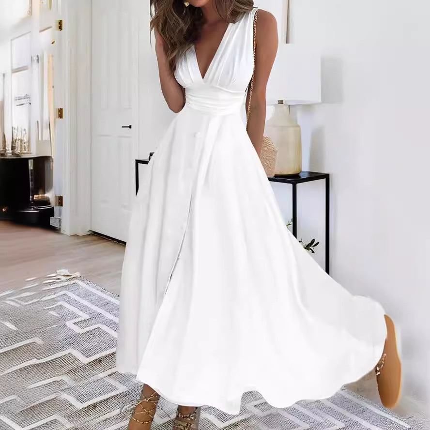 Versatile Comfortable Unique Wrapped Chest Formal Dress