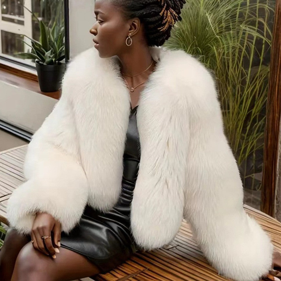 Women's Faux Fur Thick Warm Fox Plush Coats