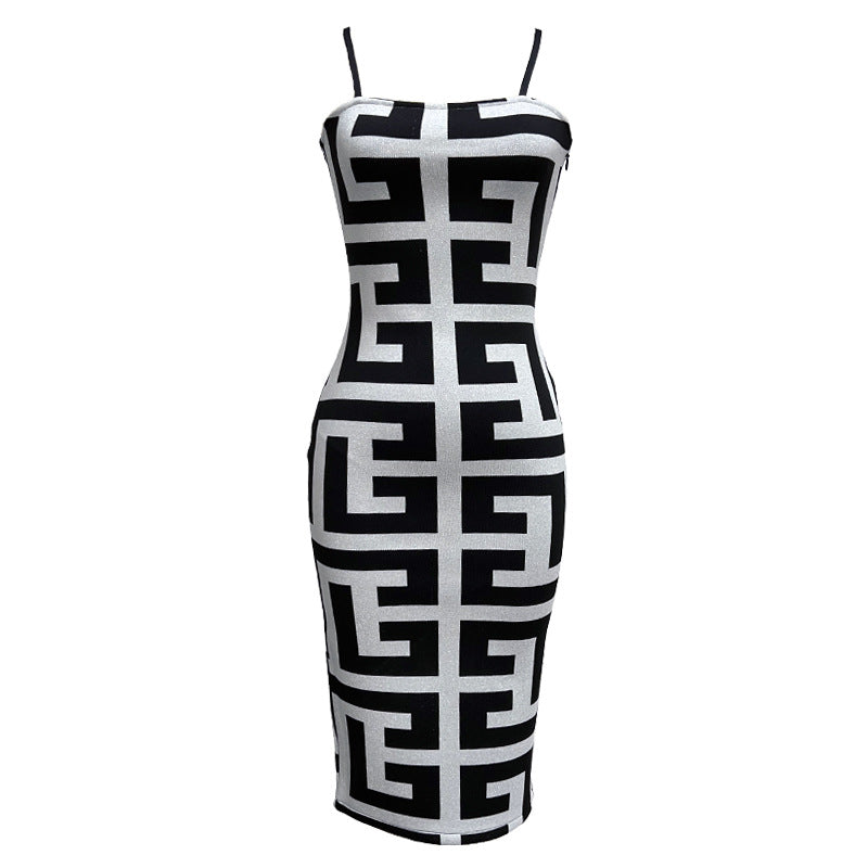 Sling Sier String Jacquard Sexy Tight Bandage Dresses