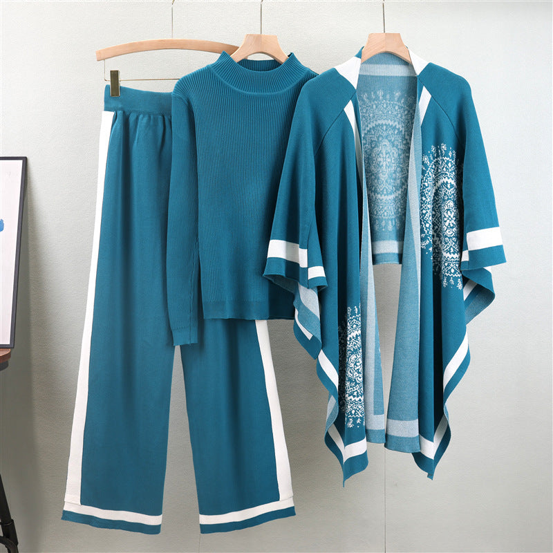 Women's Lazy Autumn Slimming Fashionable Long-sleeved Shawl Fashion Casual Suit
