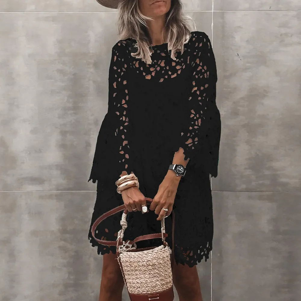 Women's Summer Dress Ethnic Style Lace Flower Skirts