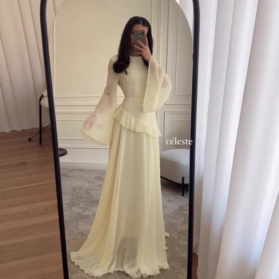 Women's Fit Fashion Elegant Graceful Long Sleeve Dresses Ecnwa Women's Fit Fashion Elegant Graceful Long Sleeve Dresses Ecnwa