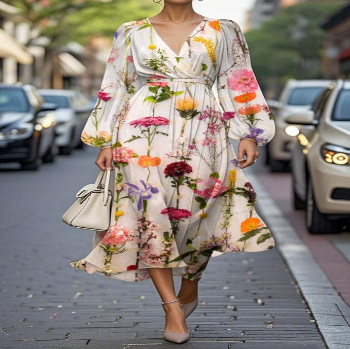 Beautiful Printed Casual Retro Sexy Dress Dresses