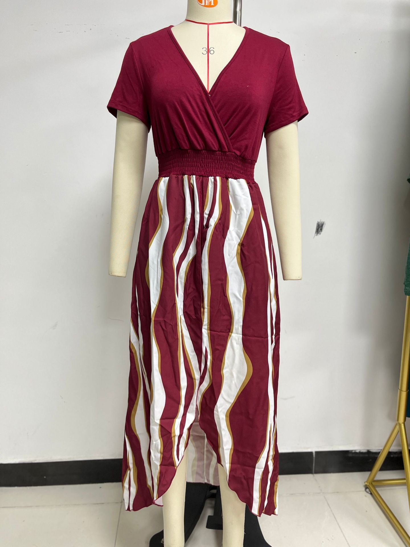 Charming Fashion Women's Solid Color Sleeve Dress