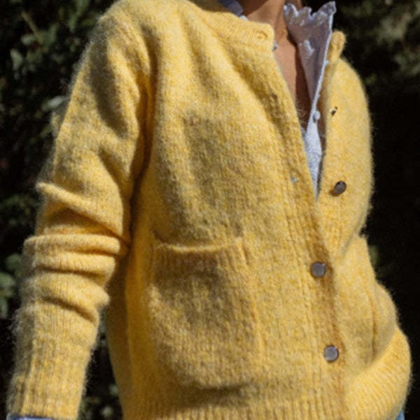 Women's Fit Round Neck Outerwear French Loose Sweaters