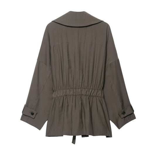 Women's Autumn Loose Casual Belt Elegant Coats