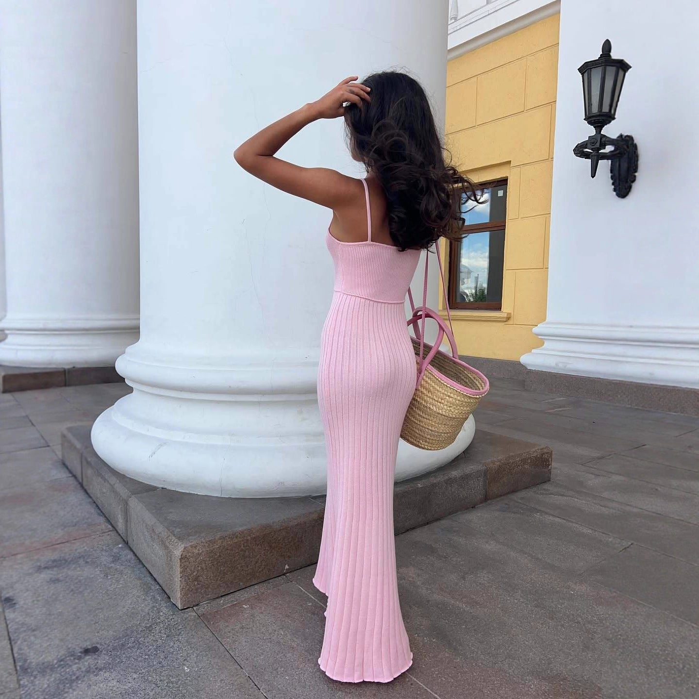 Women's Suspender Dress Vacation Style Low-cut Temperament Pure Dresses