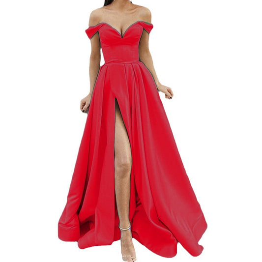 Women's Backless Large Swing Dress Split Sleeveless Tops