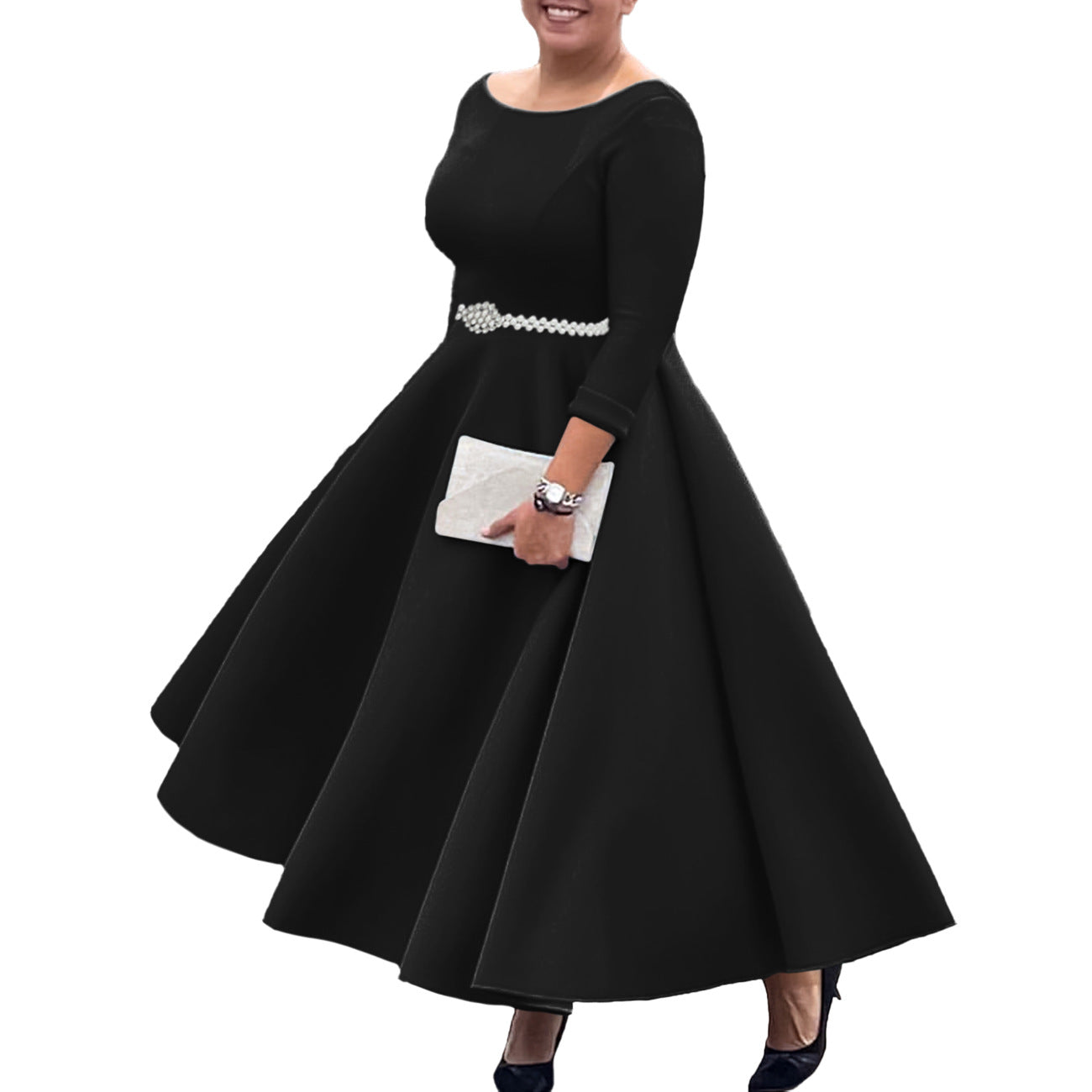 Solid Color Large Swing Elegant Dress Skirts