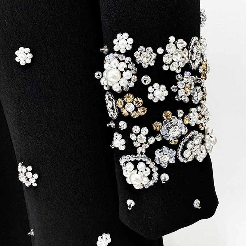 Fashion Bead Diamond Slim Long Formal Dress