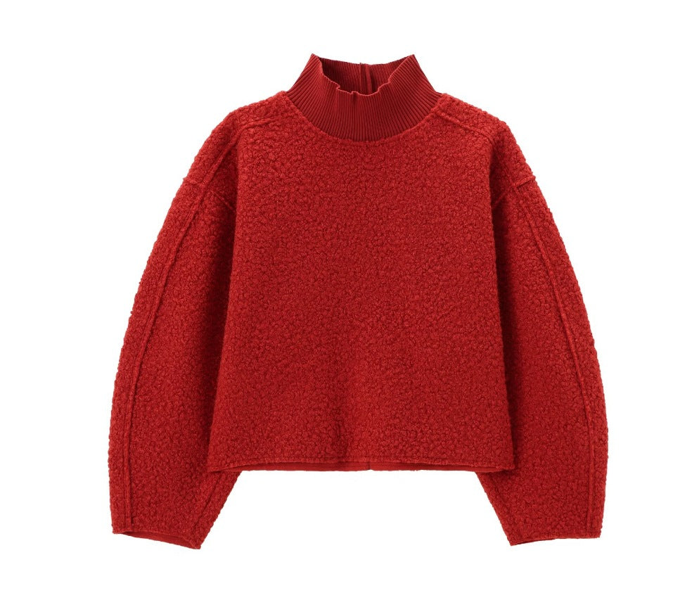 Women's Fashion Casual Warp Knitted Beaded Leather Coats