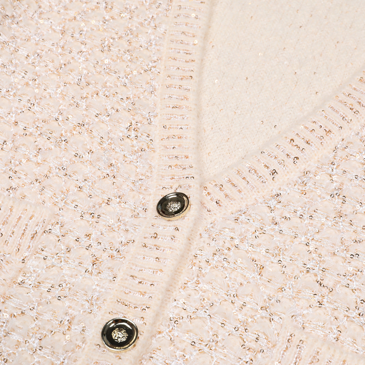 High Quality Sequined Knitted Long Sleeve Tops