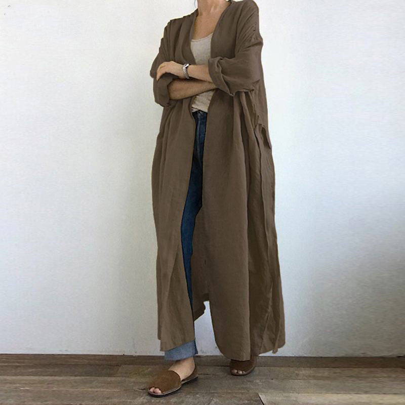 Autumn Casual Long-sleeved Shirt Dress Versatile Coats
