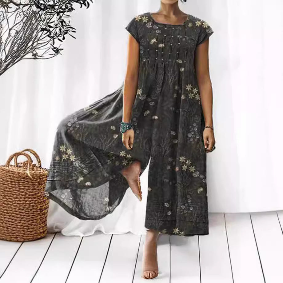 Women's Glamorous Charming Printed Loose Wear Jumpsuits