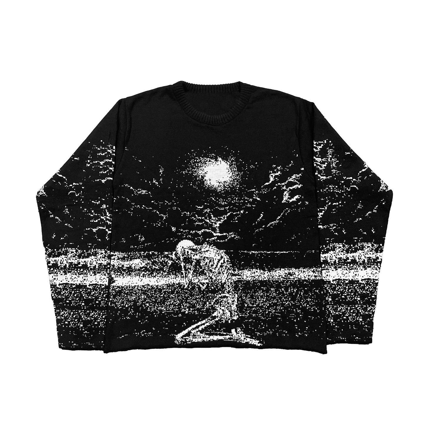 Fashion Round Neck Pullover Print Long Sweaters