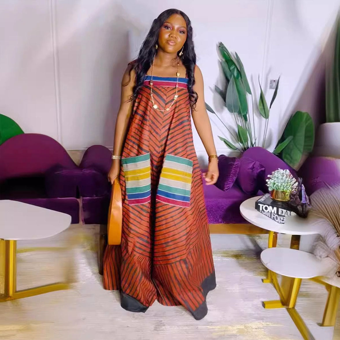 Sexy Print Contrast Color Oversized Wide Sweaters